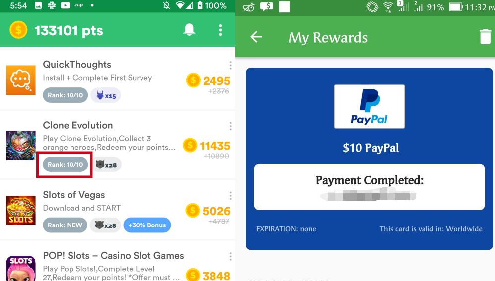 5+种国外玩游戏赚钱app，做任务每小时美金，paypal付款！