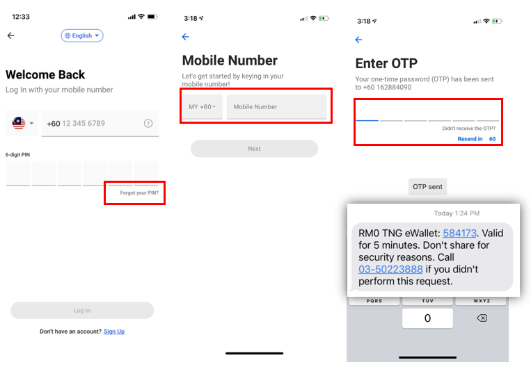 Touch 'n Go eWallet 忘记密码或被封账号了，登陆不了怎么办？自行重置密码+教程